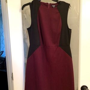 Apt 9 burgundy and black A-line dress